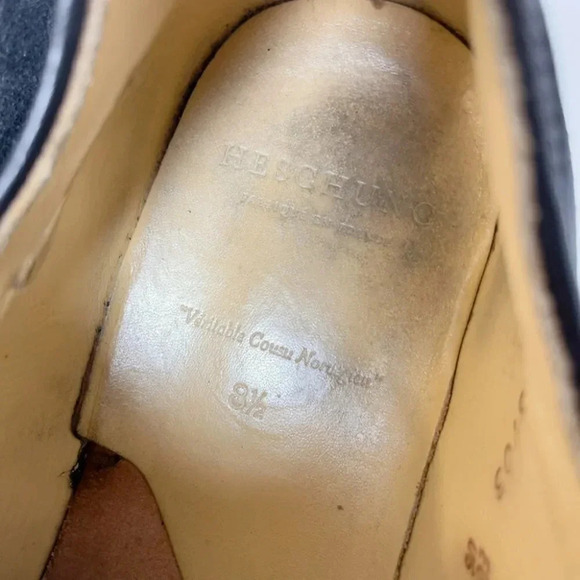 Heschung Suede Black Low Top Oxford Lace Up Shoes - Picture 8 of 14